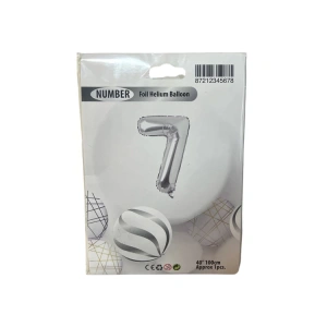 TEKNOPOİNT FOLYO  BALON 40 inç  RAKAM GÜMÜŞ  7