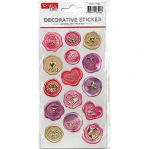 TANEX KIDS TNX-27101 DEKORATİF ETİKETLER - PUFFY AŞK SERİSİ STICKER