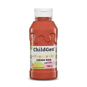 CHILDGEN NATUREL COLORS - PARMAK BOYASI CANLI RENKLER 350ml  KAHVERENGİ