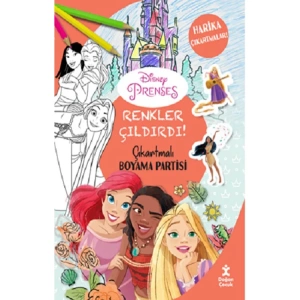 DİSNEY PRENSES RENKLER ÇILDIRDI ÇIKARTMALI BOYAMA KİTABI