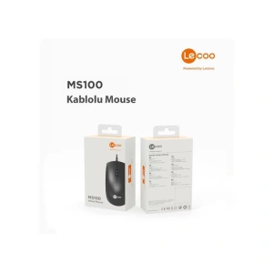 LENOVO LECOO MS100 1000 DPI 3 TUŞLU USB KABLOLU SİYAH KABLOLU MOUSE