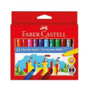FABER CASTELL JUMBO KEÇELİ KALEM 12Lİ