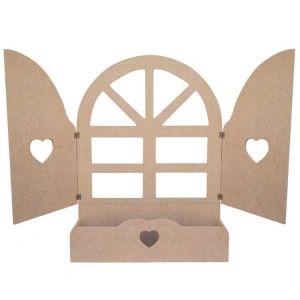 TEKNOPOİNT AHŞAP Ç11 BÜYÜK KANATLI KALPLİ PENCERE