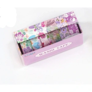 GIPTA K8911 FLOWERS RENKLİ BANT SET 6LI KUTULU  - 1.5 MMX2M