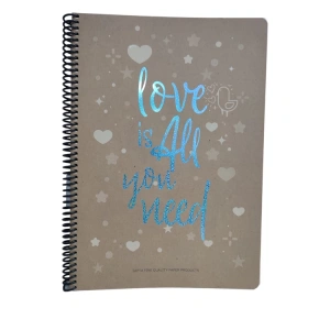 GIPTA LOVE BOOK SPİRALLİ KARTON KAPAK A4 80 YP ÇİZGİLİ DEFTER
