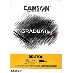 CANSON A5 GRADUATE BRİSTOL ÇİZİM DEFTERİ 180 GR. 20 YP.