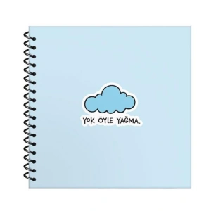 KESKİN HİSLİ ŞEYLER 16X15 SERT KAPAK ÇİZGİLİ SPRİALLİ STİCKERLİ DEFTER 50yp.- YOK ÖYLE YAĞMA