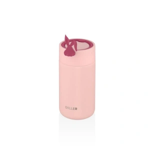 VAGONLİFE DILLER SÜZGEÇLİ TAVŞAN FİGÜRLÜ  SİLİKON TAŞIMA KULPLU ÇELİK MATARA D9078 420 ML