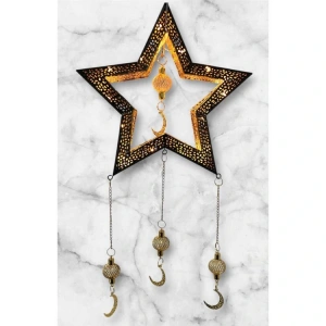 GIFTZEN DK-452 LED IŞIKLI PİLLİ ASMALI BÜYÜK YILDIZ RAMAZAN SÜSÜ 23.5x28x2.5cm