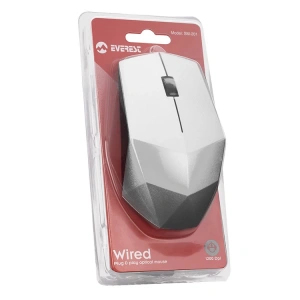EVEREST SM-201 USB 1200 DPİ KABLOLU OPTİK MOUSE GÜMÜŞ