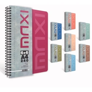 GIPTA MAXI SPİRALLİ PP. KAPAK 240 YP. A4 6+6 AYRAÇLI  DEFTER