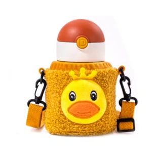 VAGONLİFE DILLER ÇELİK PİPETLİ PELUŞ KILIFLI MATARA D9004  300ML SARI