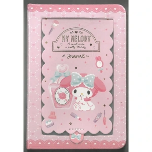 VICTORIAS JOURNALS 525-2089 MY MELODY AYNALI SERT KAPAK A6 192 SAYFA 100 GR. RENKLİ SAYFALAR GÜNLÜK/ NOT DEFTERİ