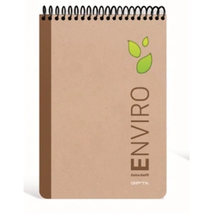 GIPTA ENVIRO SPİRALLİ KRAFT SERT KAPAK A4 100 YP. KARELİ BLOKNOT