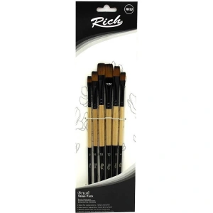 RİCH SET3-67-11217 YENİ SERİ 03 DÜZ KESİK 6 LI FIRÇA SETİ