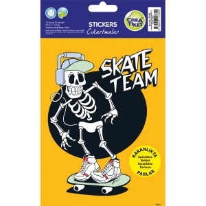 CREA KARANLIKTA PARLAYAN STICKER - SKATE TEAM 1364