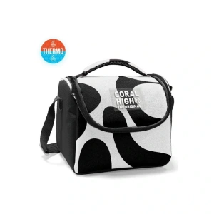 CORAL HIGH 22787 KIDS SİYAH BEYAZ DESENLİ THERMO BESLENME ÇANTASI