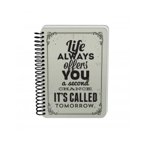 DEFFTER RAW AND GREY / LIFE SERT KAPAK SPİRALLİ ÇİZGİSİZ DEFTER