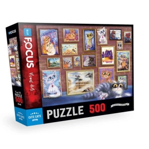 BLUE FOCUS BF335 SEVİMLİ KEDİLER (CUTE CATS) PUZZLE YAPBOZ 33x48cm 500 PARÇA