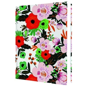 DEFFTER 64899-3 SPRING / ABSTRACT FLOWERS 14X20 SERT KAPAK ÇİZGİLİ DEFTER 96 YP.
