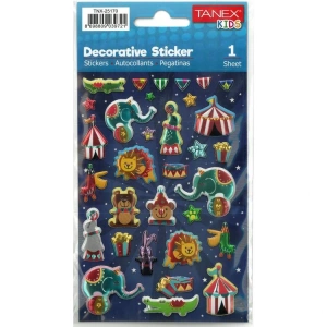 TANEX KIDS TNX-25170 DEKORATİF ETİKETLER - SİRK SERİSİ STICKER