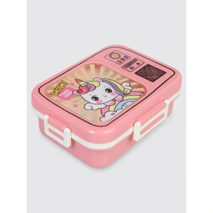 VAGONLIFE LAXSON BL10283-3S PASLANMAZ ÇELİK YEMEK KABI - LUNCH BOX 750 ML PEMBE UNICORN