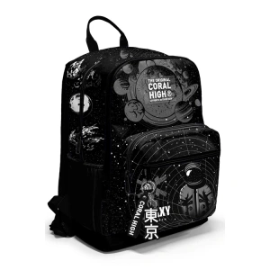 CORAL HIGH 23644 KIDS SİYAH GALAXY DESENLİ DÖRT BÖLMELİ SIRT ÇANTASI