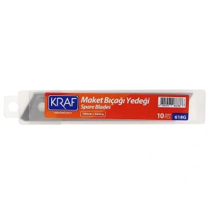 KRAF METAL MAKET BIÇAĞI GENİŞ YEDEĞİ 10LU 618G