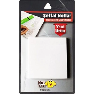 NOT YAZ SN-8957 BEYAZ ŞEFFAF YAPIŞKANLI NOT KAĞIDI 50yp.70x75mm.