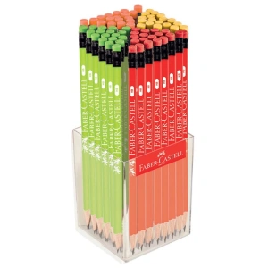 FABER CASTELL ŞÖVALE SİLGİLİ KURŞUN KALEM CANLI HB - TEKLİ