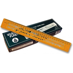 YILDIZLAR 037  HARF ŞABLONLU CETVEL 30cm