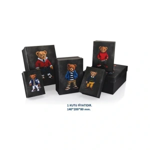 GIPTA XOXO DİKDÖRTGEN HEDİYE KUTUSU BX2790 B NO:2 140X200X80 mm - TEKLİ