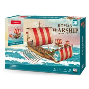 NECOTOYS T4037H CUBICFUN ANTİK ROMA SAVAŞ GEMİSİ 3D PUZZLE 218 PARÇA