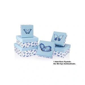 GIPTA BELLE KARE HEDİYE KUTUSU BX2797 C NO:4,5 180x180x95mm - TEKLİ
