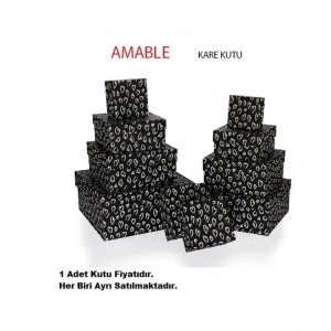 GIPTA AMABLE KARE HEDİYE KUTUSU BX0448 I N0:6 250x250x120mm - TEKLİ