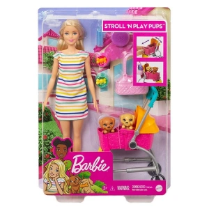 MATTEL GHV91/ GHV92  BARBIE BEBEK VE KÖPEKLERİ GEZİNTİYE ÇIKIYOR OYUN SETLERİ