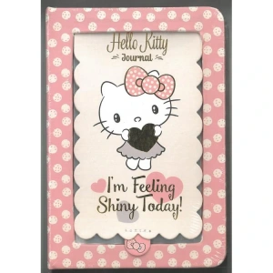 VICTORIAS JOURNALS 525-2085 HELLO KITTY AYNALI SERT KAPAK A6 192 SAYFA 100 GR. RENKLİ SAYFALAR GÜNLÜK/ NOT DEFTERİ