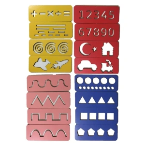 WOODYLIFE EĞİTİCİ ÇİZGİ ÇALIŞMLARI EL KASI GELİŞTİREN EVLİ VE ARABA ÇOCUK OYUN SETİ