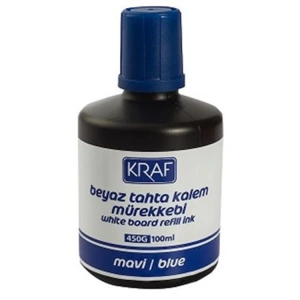 KRAF 450G  BEYAZ TAHTA KALEM MÜREKKEBİ MAVİ 100ML.