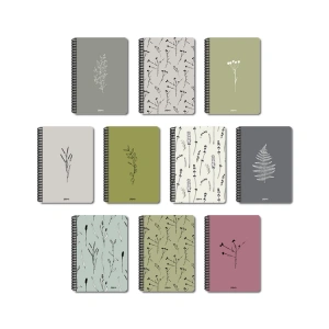 PAPİRÜS  DOĞA SERT KAPAK SPİRALLİ 16X23 100YP. KARELİ DEFTER