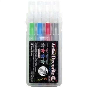 ARTLINE EDFM-3/4PSH3 DECORITE 3.0mm KESİK UÇ MARKER METALİK RENLER 4LÜ