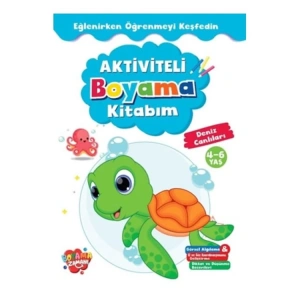 AKTİVİTELİ BOYAMA KİTABI DENİZ CANLILARI