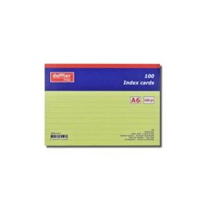 DEFFTER INDEX KARTI A6 SARI ÇİZGİLİ