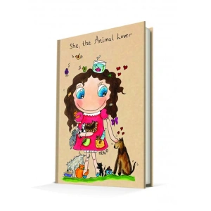 DEFFTER SHE THE ANIMAL LOVER / NİHİ SERT KAPAK A5 ÇİZGİLİ DEFTER 96 YP