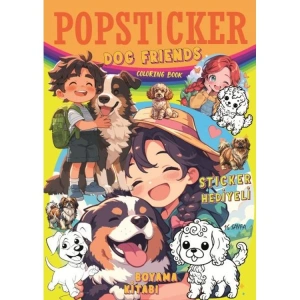 LAMA TOYS POPSTICKER DOG FRIENDS STICKERLI BOYAMA KİTABI 16 SAYFA