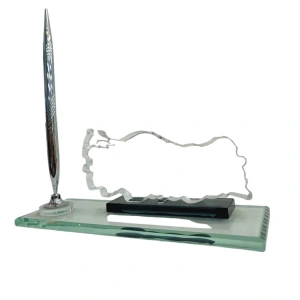 SADE HEDİYELİK KRİSTAL MASA SETİ - TÜRKİYE HARİTALI NO:537