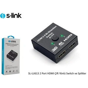 S-LINK SL-LU613 2 PORT HDMI ÇİFT YÖNLÜ SWİTCH VE SPLİTTER