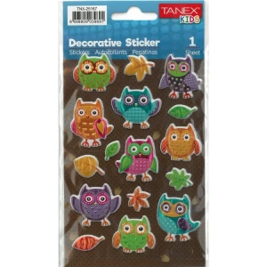 TANEX KIDS TNX-25167 DEKORATİF ETİKETLER - BAYKUŞ SERİSİ STICKER