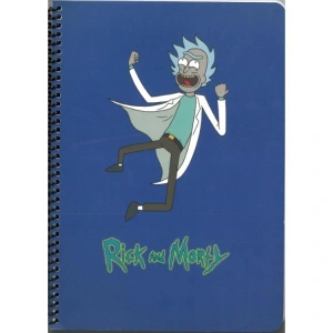 MABBELS 388135 RICK&MORTY RICK 17x24 SPİRALLİ KARTON KAPAK KARELİ DEFTER