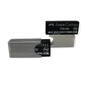 FABER CASTELL CANDY PCV-FREE METALİK KILIFLI SİLGİ SİYAH